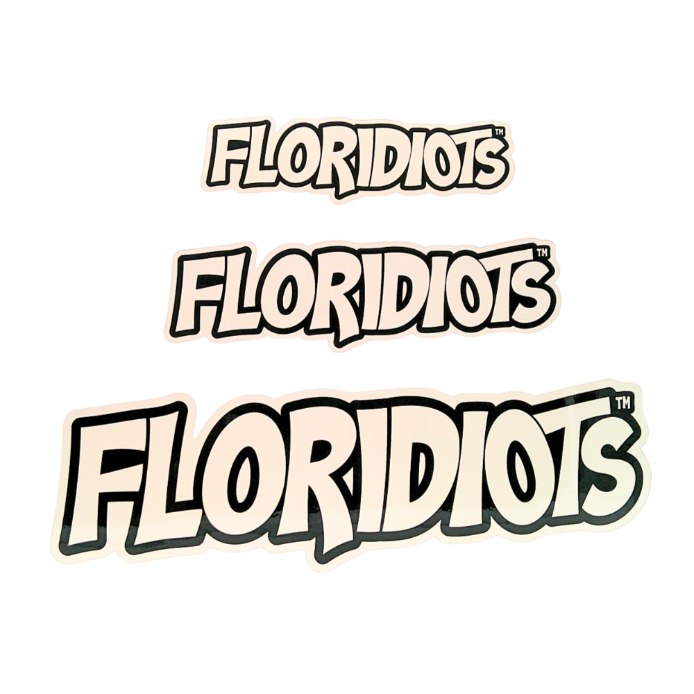 Floridiots White Sticker