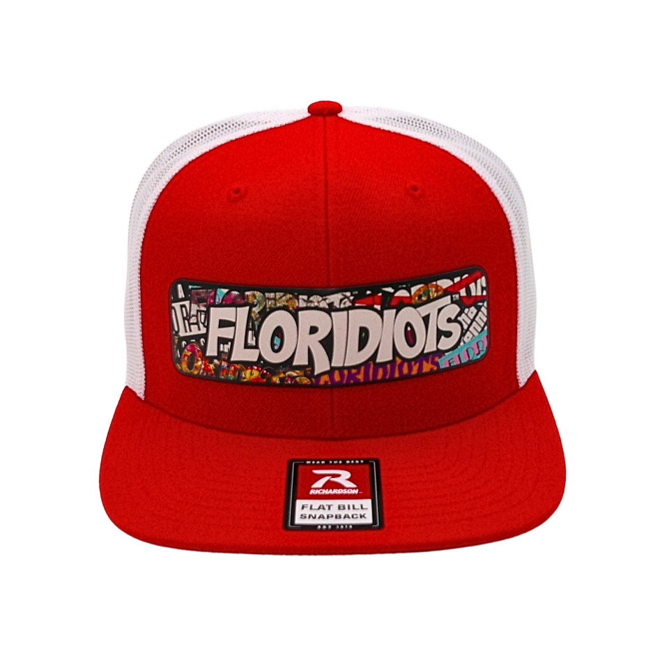 Floridiots Printed Patch Flat Bill Cap