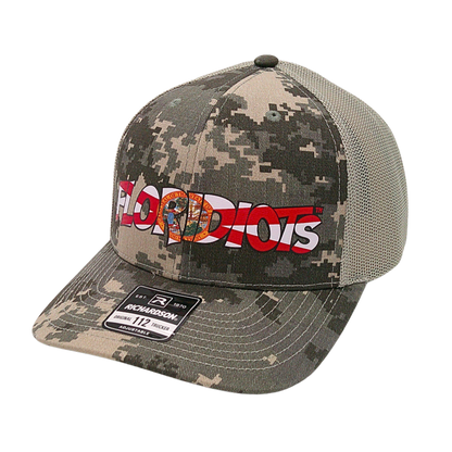 Floridiots Vinyl Logo Camo Trucker Hat