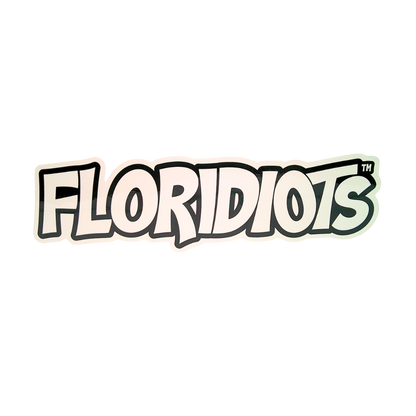 Floridiots White Sticker