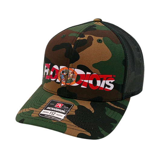 Floridiots Vinyl Logo Camo Trucker Hat