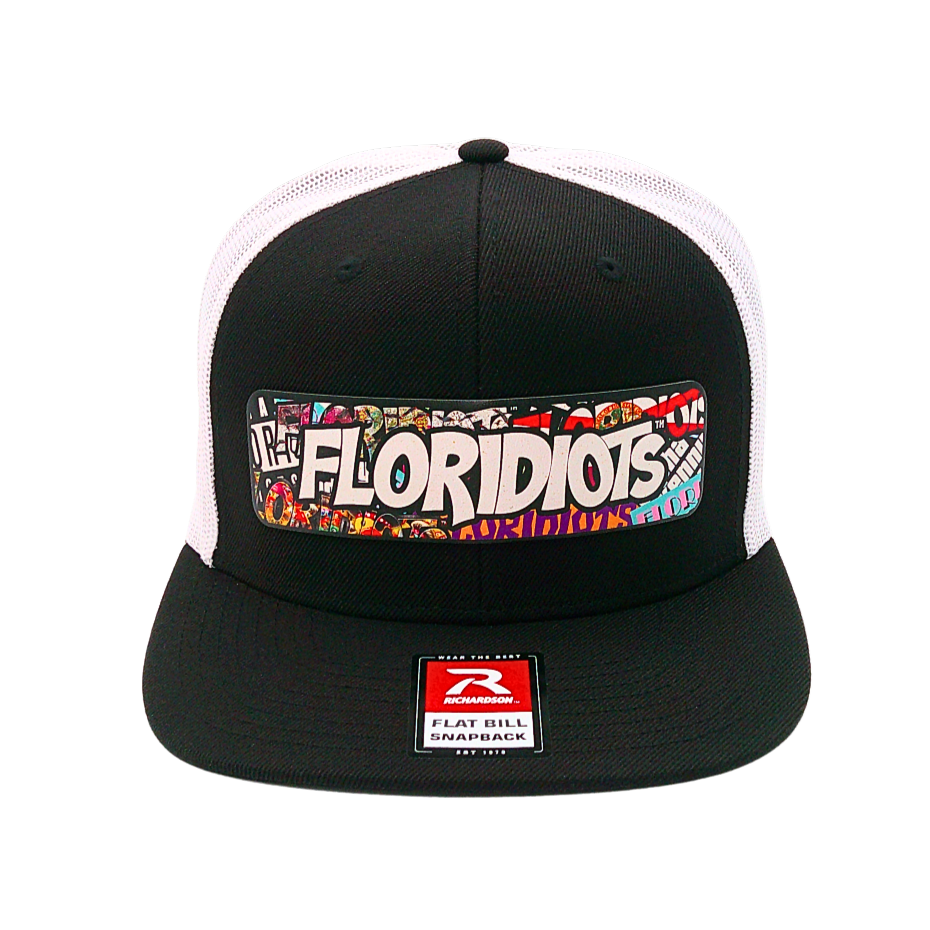 Floridiots Printed Patch Flat Bill Cap