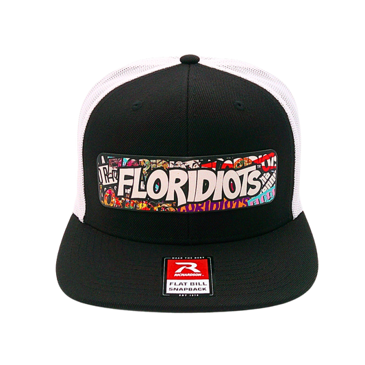 Floridiots Printed Patch Flat Bill Cap