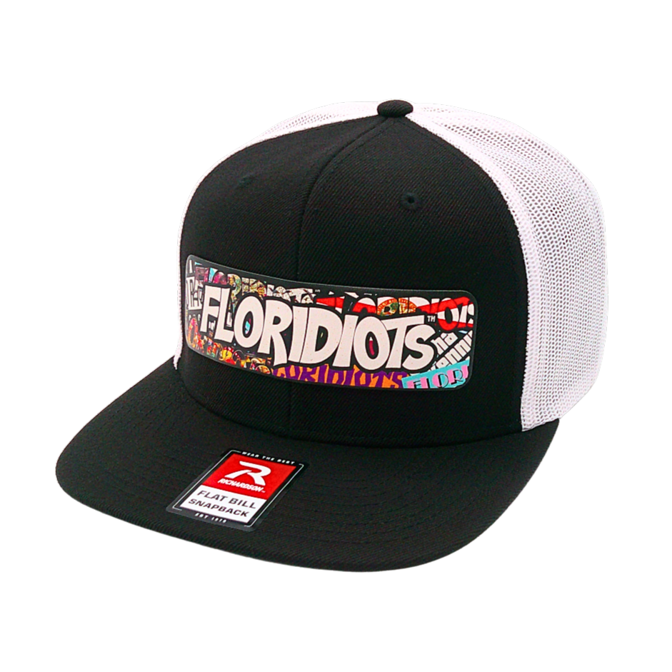 Floridiots Printed Patch Flat Bill Cap