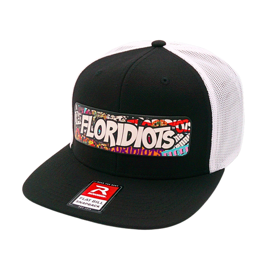 Floridiots Printed Patch Flat Bill Cap