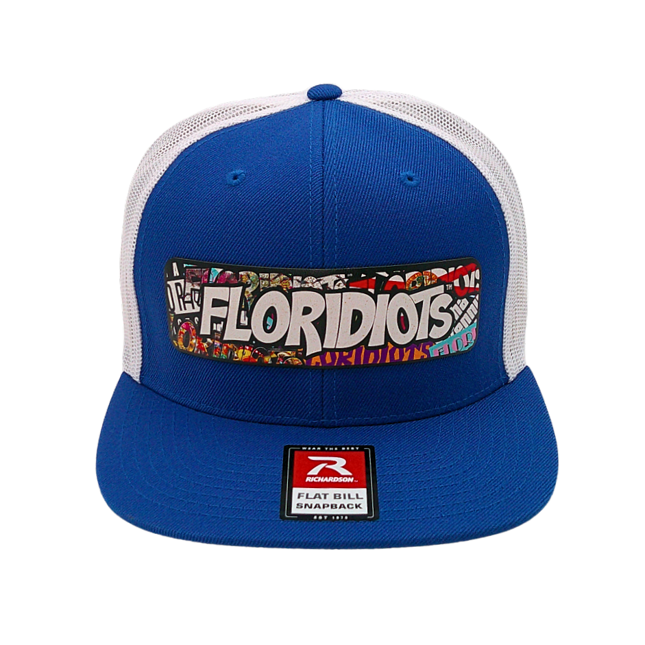 Floridiots Printed Patch Flat Bill Cap