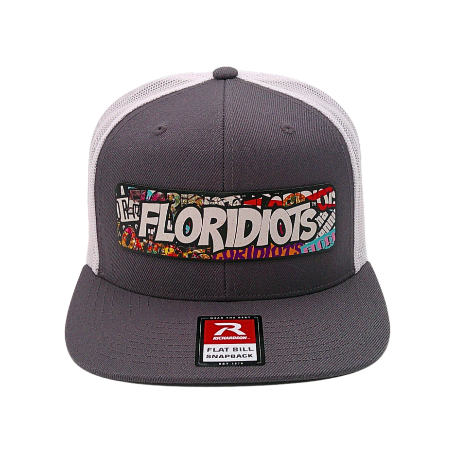 Floridiots Printed Patch Flat Bill Cap
