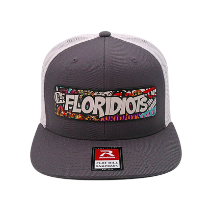Floridiots Printed Patch Flat Bill Cap