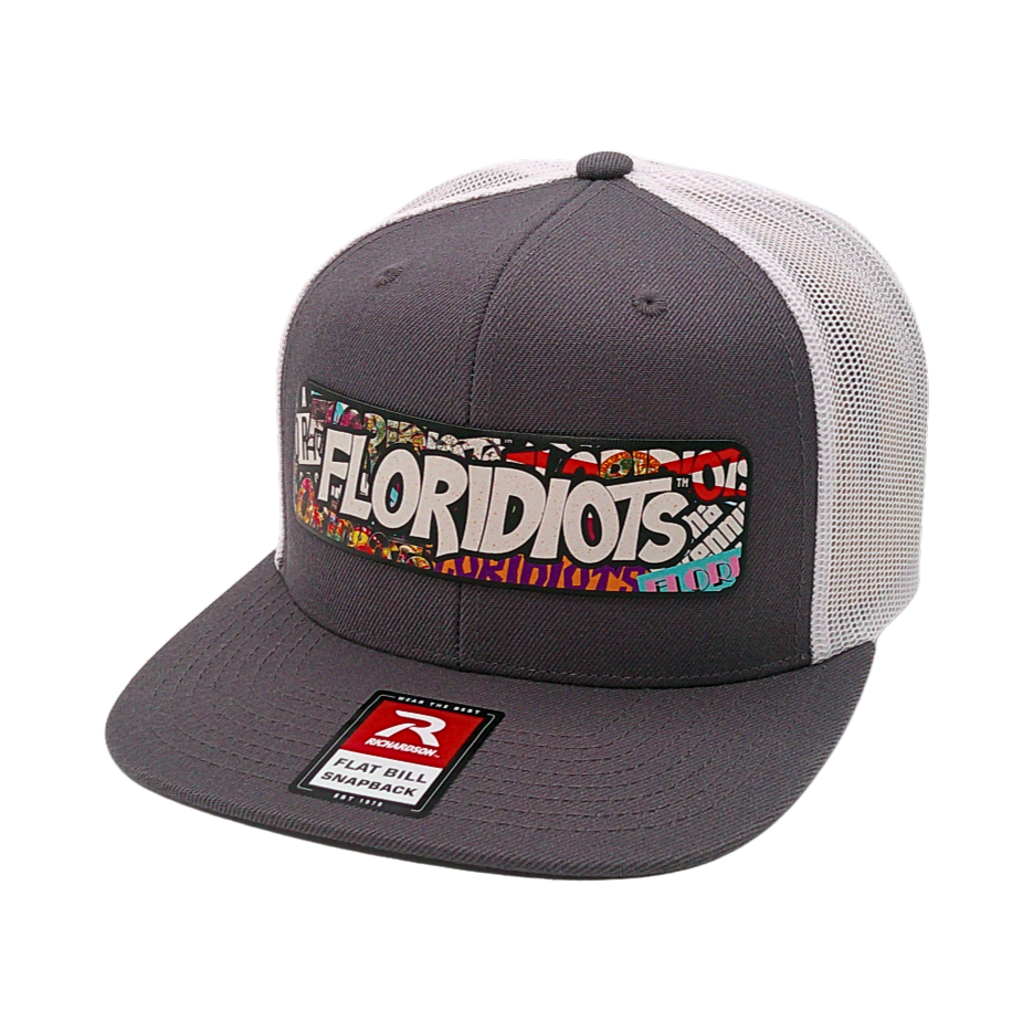 Floridiots Printed Patch Flat Bill Cap