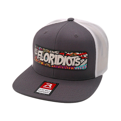 Floridiots Printed Patch Flat Bill Cap