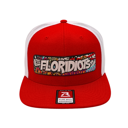 Floridiots Printed Patch Flat Bill Cap
