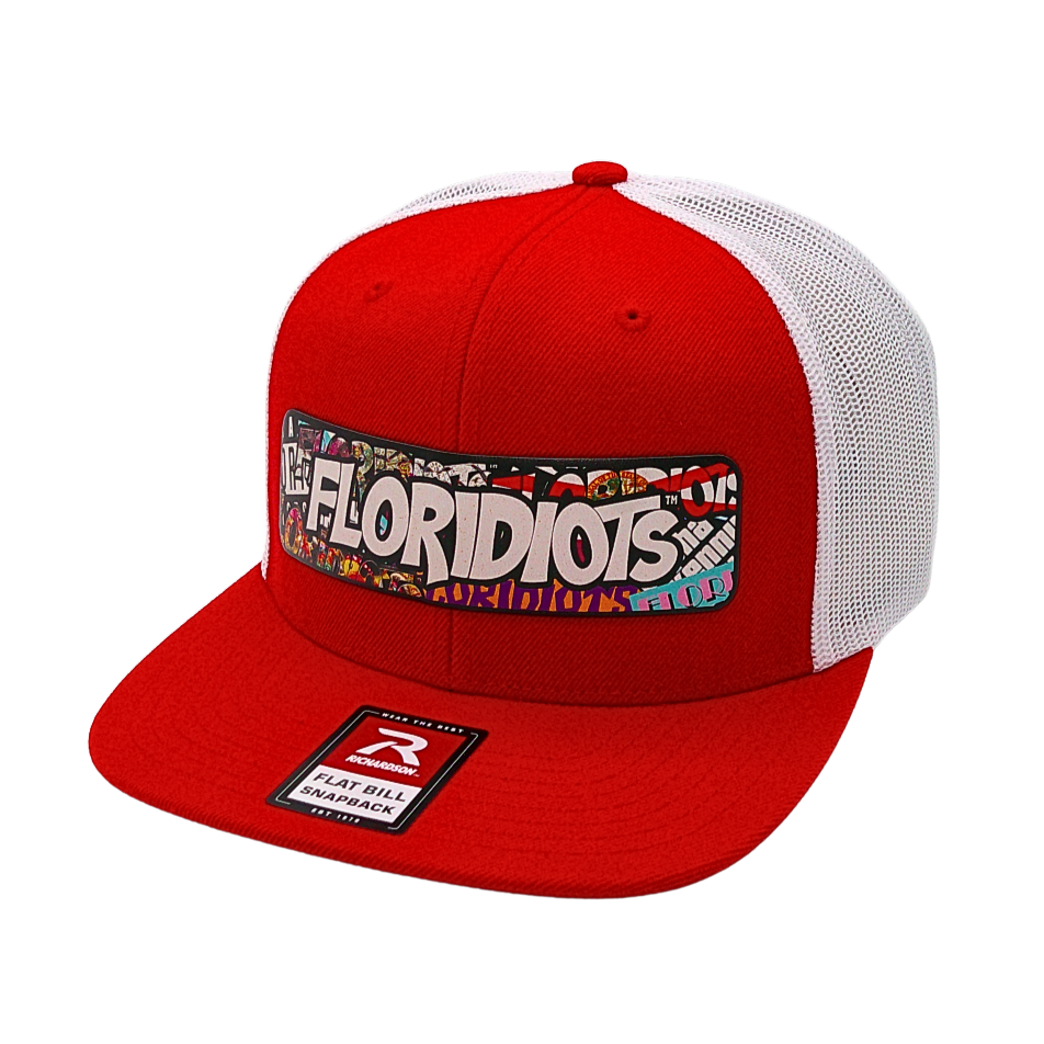 Floridiots Printed Patch Flat Bill Cap