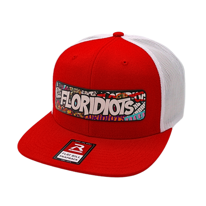 Floridiots Printed Patch Flat Bill Cap